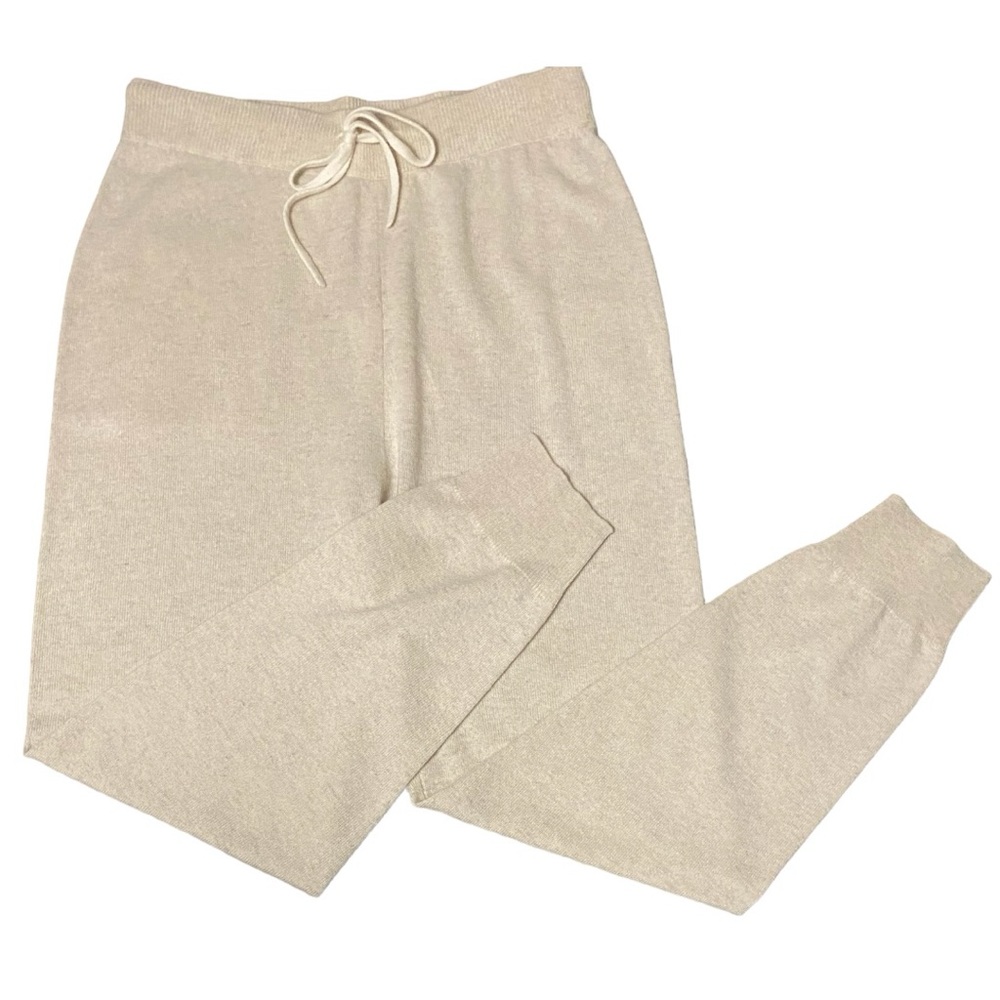 Johnny Was Calme Recycled Cashmere Spring Jogger in Beige NWT